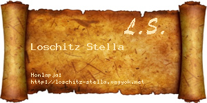 Loschitz Stella névjegykártya